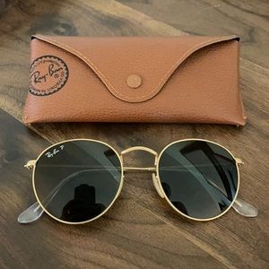 Round Metal Ray Bans - polarized
